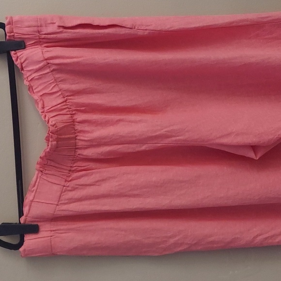 JONES NEW YORK Pink Plus Size Pull On Chambray Linen Capri Pants - Picture 8 of 11